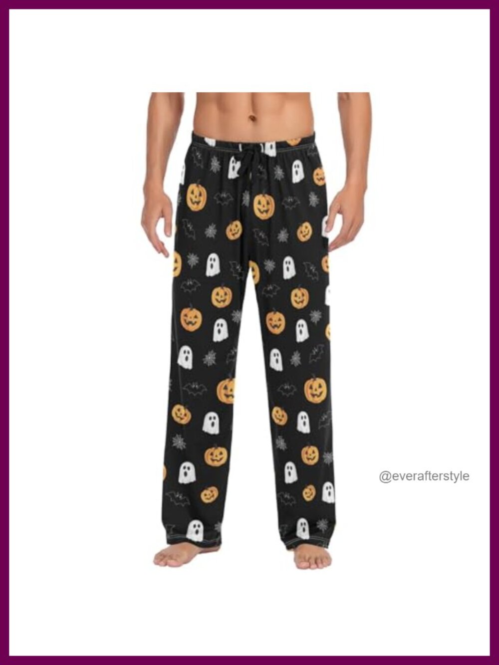 Men's English Bulldog Pajama Bottoms 95% Polyester 5% Spandex Sleep Pants